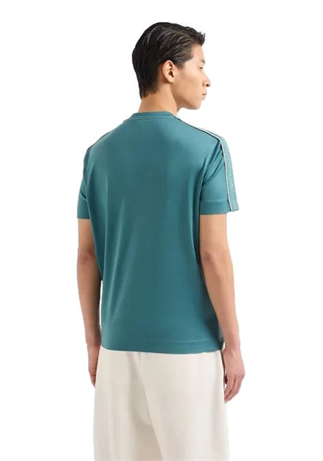 Lyocell-blend jersey T-shirt with embossed ASV logo tape EMPORIO ARMANI | T-shirt | 3D1TD3 1JUVZ0779